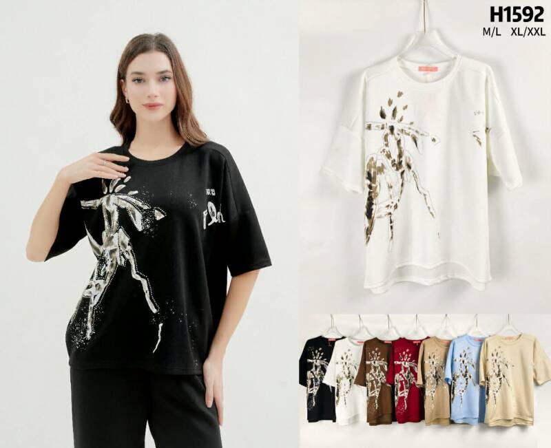 Bluzki damskie Roz M/L-XL-2XL, Mix Kolor Paczka 12 szt